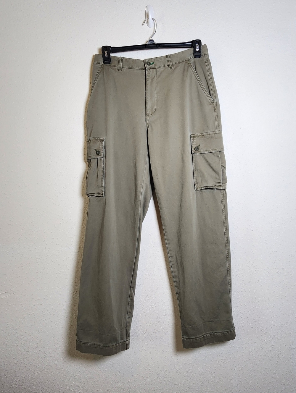 Tommy Hilfiger Cargo Pants Khaki Cotton Y2K Cargo Utility Pants Mens 32x32